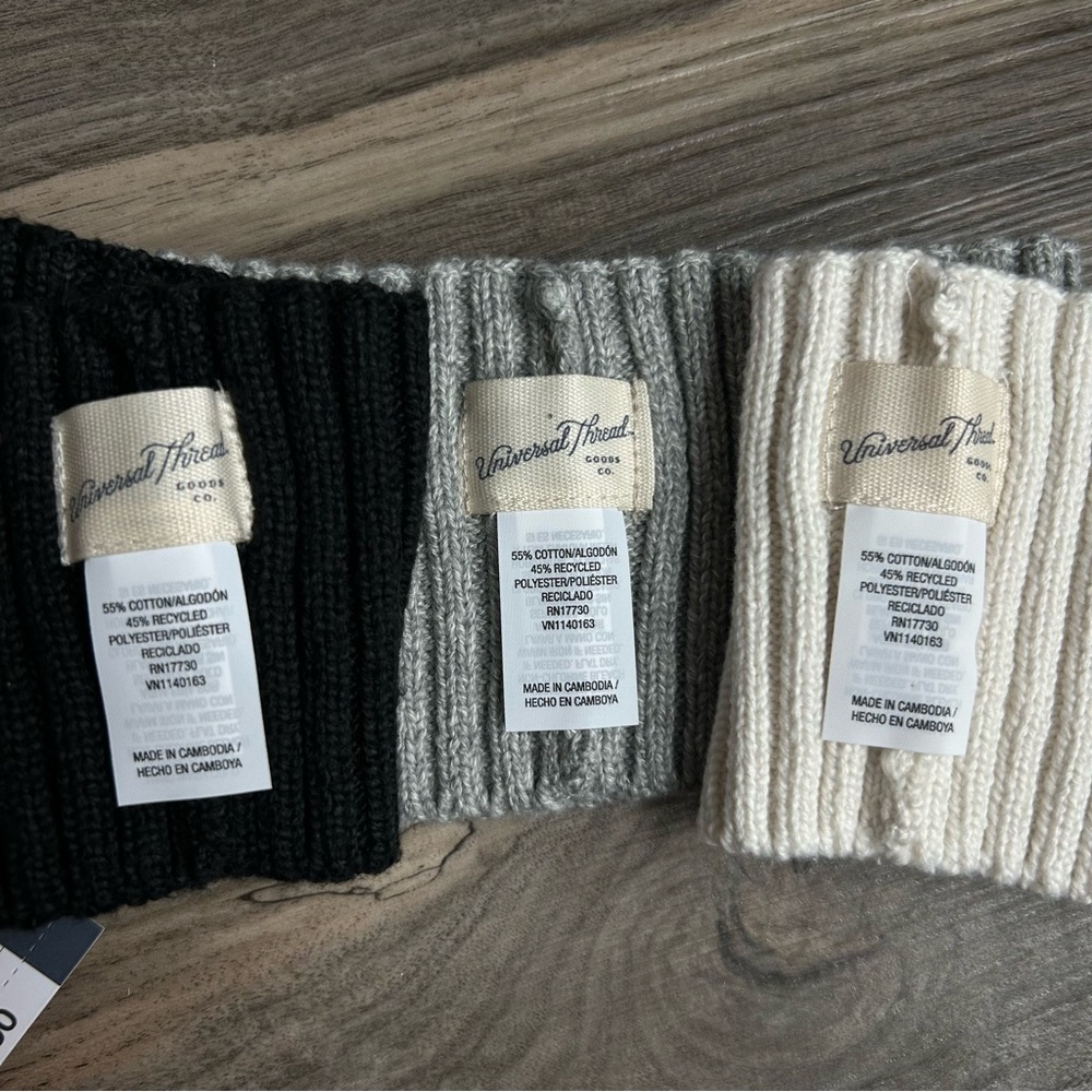 NWT 3pk Universal Thread Ribbed Knit Headband - Picture 4 of 5